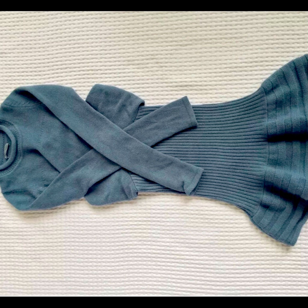 Karl Lager-Field Wool Cashmere Dress Denim Blue . Please Read Description. 40 L